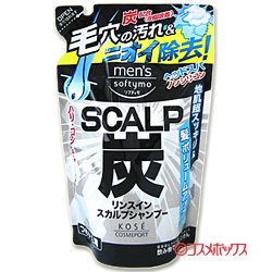 画像1: メンズ　ソフティモ　リンスイン　スカルプシャンプー　（炭）　つめかえ　400mL　men's softymo　KOSE COSMEPORT