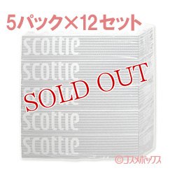 画像1: ケース販売　日本製紙クレシア　スコッティ　ティシュー　400枚（200組）×5箱パック×12セット　scottie