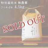 大分県竹田市産 ひとめぼれ 特別栽培米【無農薬】「てん米もり」4.5kg たなべ農園【送料無料】