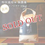 大分県竹田市産 ヒノヒカリ 特別栽培米(玄米)【無農薬】「てん米もり」10kg【送料無料】