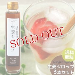 画像1: 無添加 手作り生姜シロップ 150ml×3本セット 大分県産 お多福生姜使用(栽培時農薬不使用) 希釈タイプ(3〜4倍) 臼杵 香美屋 西日本農業社【送料無料】