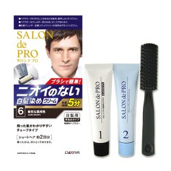 画像1: ダリヤ　サロンドプロ　無香料ヘアカラー　メンズスピーディ（白髪用）　6　自然な黒褐色　SALON de PRO　DARIYA