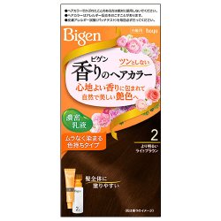 画像1: ビゲン(Bigen) 香りのヘアカラー 乳液 2 より明るいライトブラウン ホーユー(hoyu) 白髪染め