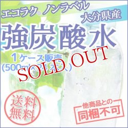 画像1: 送料無料 エコラク 九州産 強炭酸水 500ml×24本入 cosmeboxオリジナル (1ケース販売)【他商品と同梱不可】