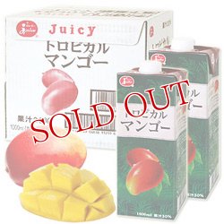 画像1: ●送料無料　　JA熊本果実連　ジューシー　トロピカルマンゴー　キャップ付紙パック1000ml×６本　Juicy