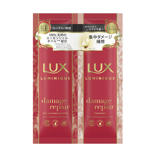 ラックス Lux ルミニーク ダメージリペア シャンプー トリートメント サシェット 各10g ユニリーバ Unilever ラックス Lux ルミニーク ダメージリペア シャンプー トリートメント サシェット 各10g ユニリーバ Unilever