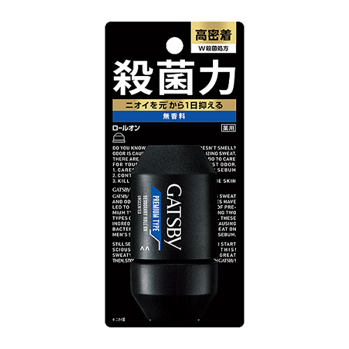 ギャツビー(GATSBY) プレミアムタイプデオドラント ロールオン 無香料 60ml マンダム(mandom)