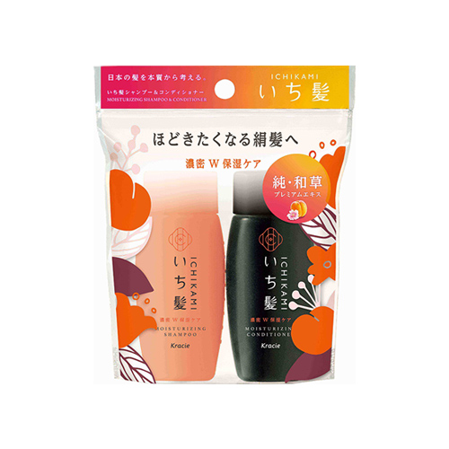 クラシエ　いち髪　濃密W保湿ケア　シャンプー＆コンディショナーミニセット　各40mL　Kracie