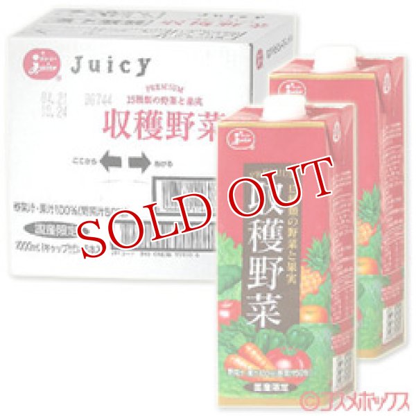 画像1: JA熊本果実連　ジューシープレミアム　収穫野菜　15種類の野菜と果実　キャップ付紙パック1000ml×6本(ケース販売/1本あたり442円)　Juicy (1)