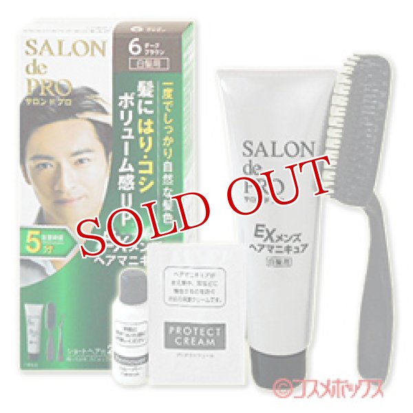 画像1: サロンドプロ(SALONde PRO) EXメンズヘアマニキュア(白髪用) 6ダークブラウン ダリヤ(DARIYA) (1)