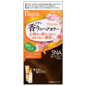 画像: ビゲン(Bigen) 香りのヘアカラー 乳液 5NA 深いナチュラリーブラウン ホーユー(hoyu) 白髪染め