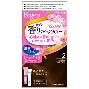 画像: ビゲン(Bigen) 香りのヘアカラー クリーム 2 より明るいライトブラウン ホーユー(hoyu) 白髪染め